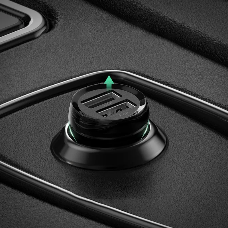 2x USB punjač za automobil 24W 4.8A, crni 3