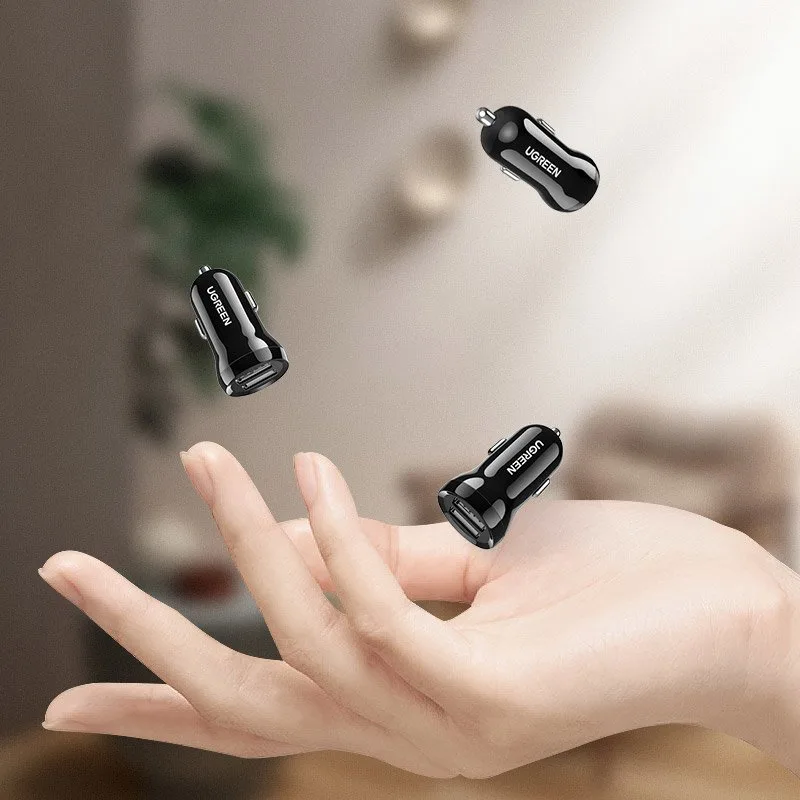 2x USB punjač za automobil 24W 4.8A, crni 4