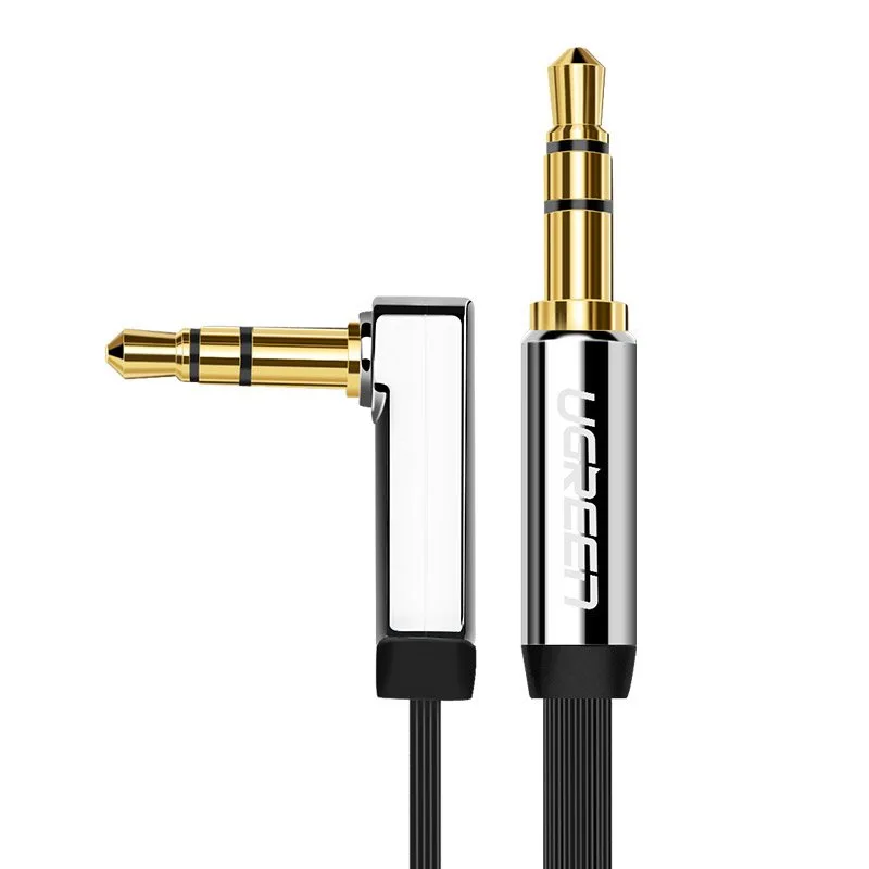 Płaski kabel przewód audio AUX 3.5mm mini jack 3m srebrny Płaski kabel przewód audio AUX 3.5mm mini jack 3m srebrny