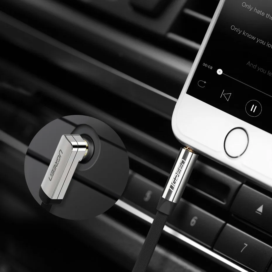 Płaski kabel przewód audio AUX 3.5mm mini jack 3m srebrny 3