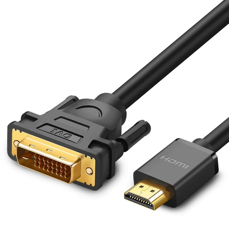 HDMI–DVI átalakító kábel, 4K 60 Hz, 30 AWG, 1 m, fekete
