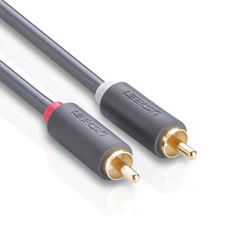 Kabel przewód stereo audio video 2 RCA 2x Cinch 5m szary 4