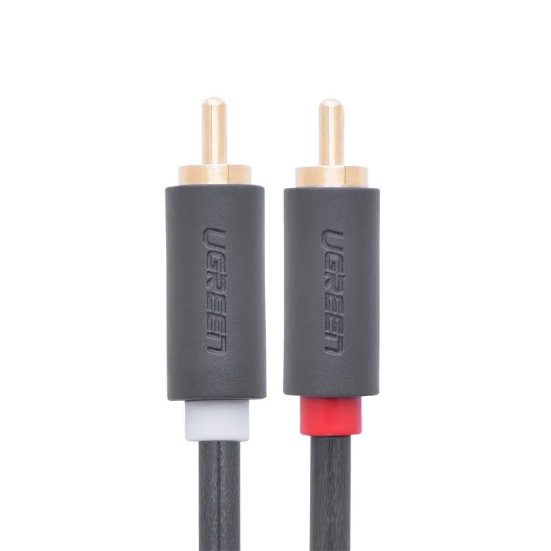 Kabel przewód stereo audio video 2 RCA 2x Cinch 5m szary 7