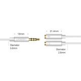 3,5 mm mini jack AUX + stereo mikrofon / slušalice razdjelnik, 20 cm, srebrni 10