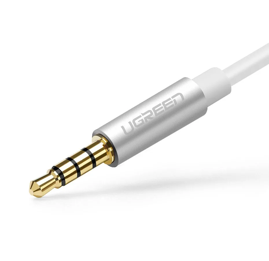 3.5 mm mini jack AUX + stereo microphone headphone splitter, 20 cm, silver 6