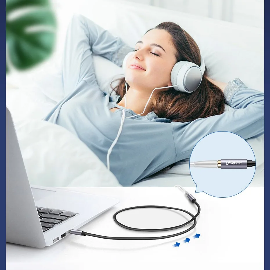 AUX 3,5 mm mini jack 1 m strieborný predlžovací kábel pre slúchadlá 3