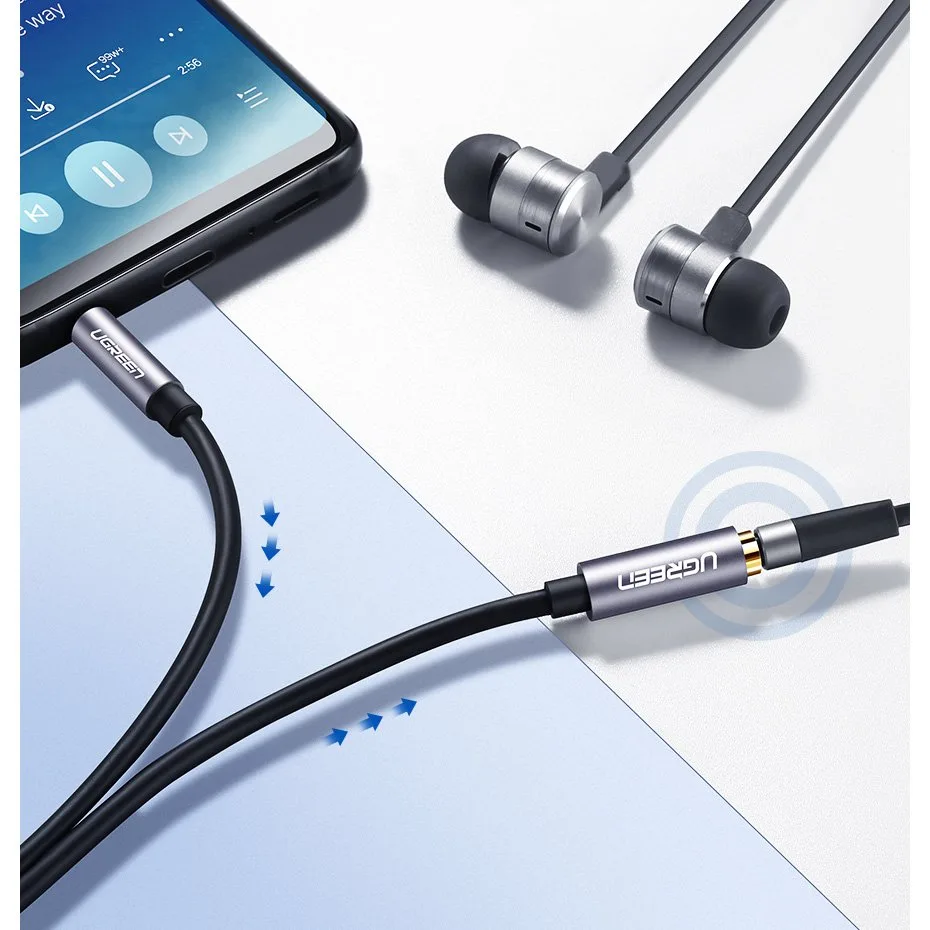 AUX 3,5 mm mini jack 1 m strieborný predlžovací kábel pre slúchadlá 5