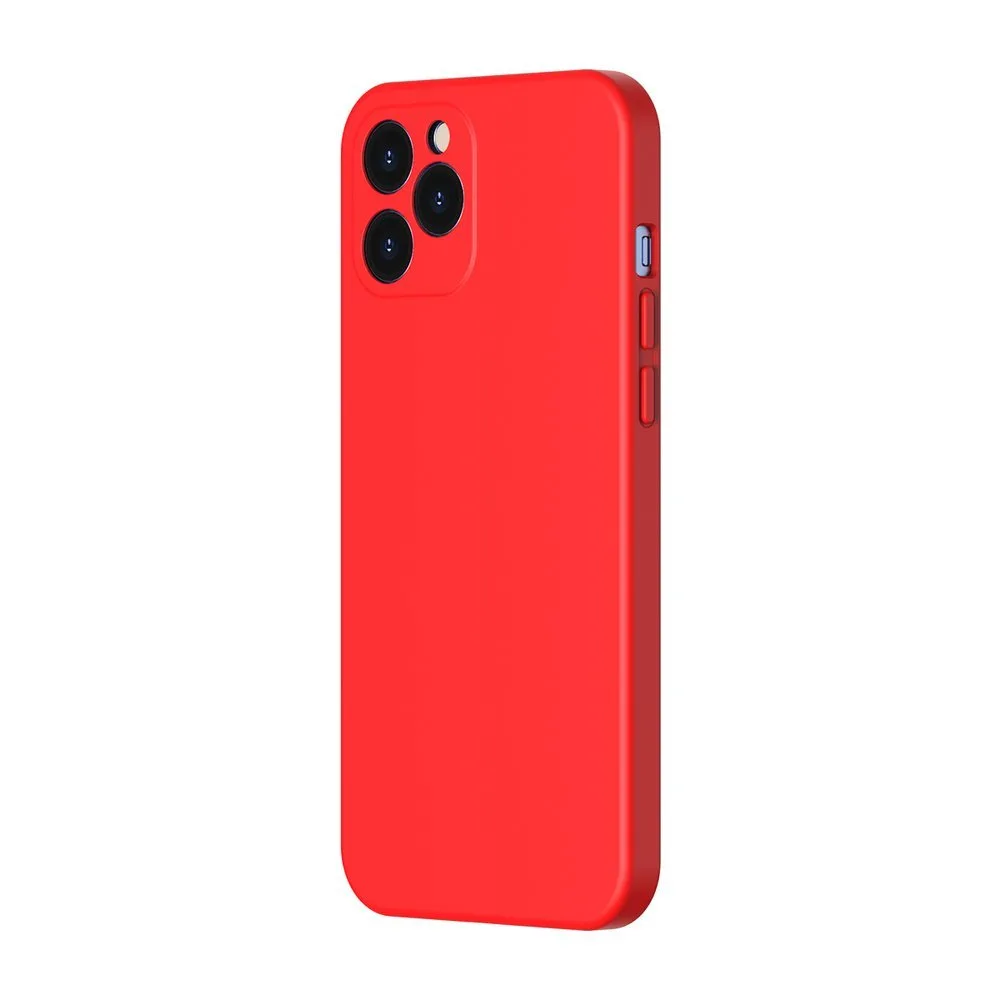 Rugalmas gél tok iPhone 12 Pro Max Liquid Silica Gel tokhoz, piros