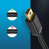 Kábel USB na mini USB, 480 Mbps, 3 m, čierny 7