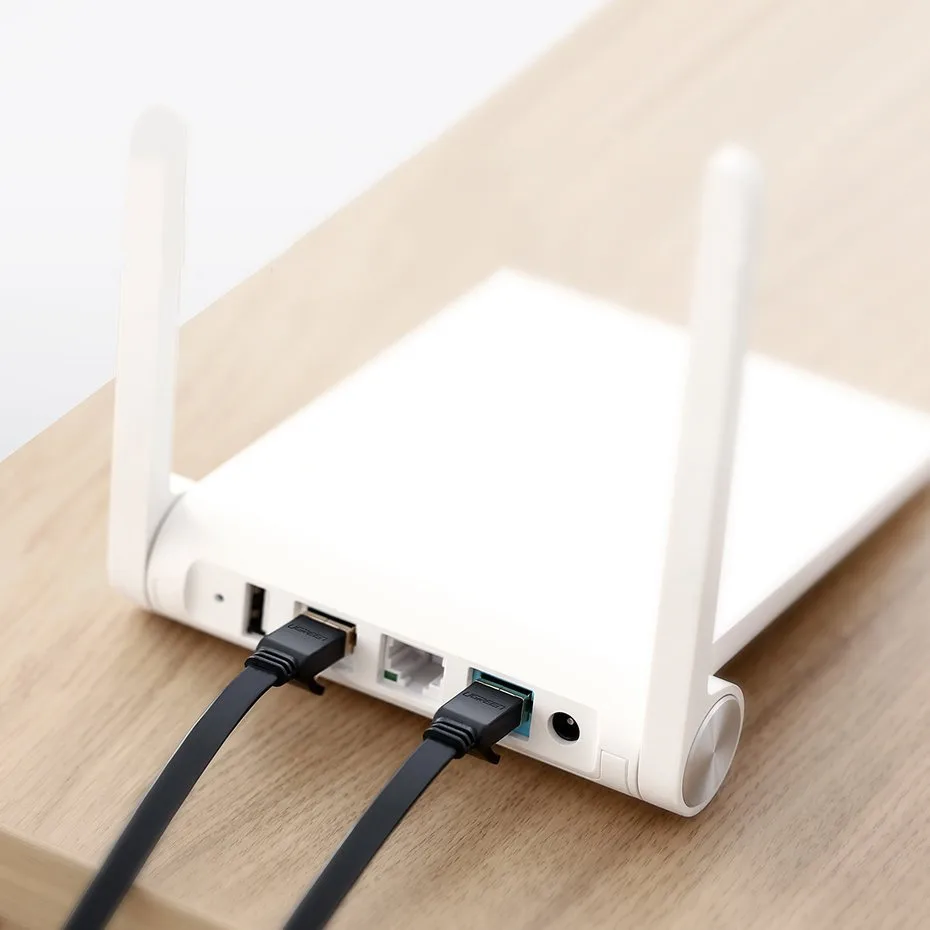 Lapos patch kábel, STP RJ45 Cat 7 10 Gbps 10 m fekete LAN kábel 7