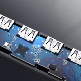 USB port hub – 4x USB 3.2 mikro USB tápcsatlakozóval, szürke 7