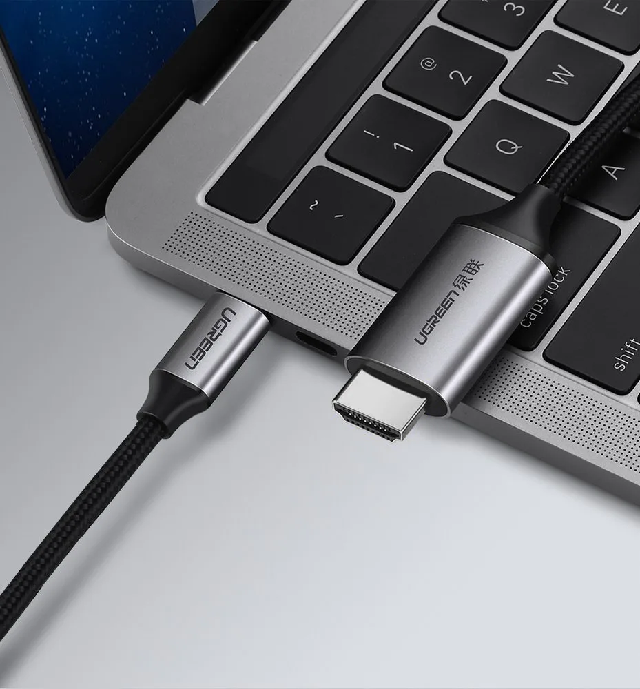 Cablu adaptor HDMI la USB-C, 4K 60Hz, 1,5 m, negru și gri 11