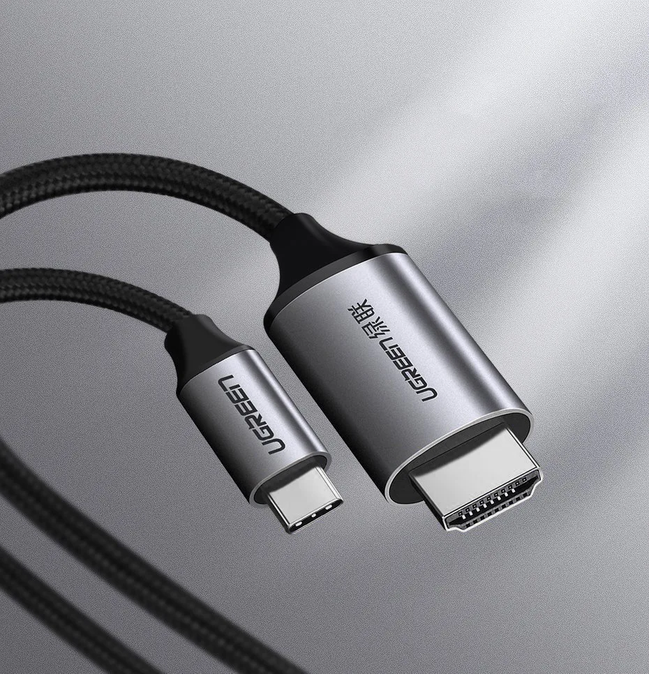 Cablu adaptor HDMI la USB-C, 4K 60Hz, 1,5 m, negru și gri 4