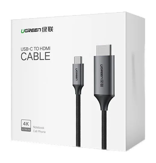 Cablu adaptor HDMI la USB-C, 4K 60Hz, 1,5 m, negru și gri 5