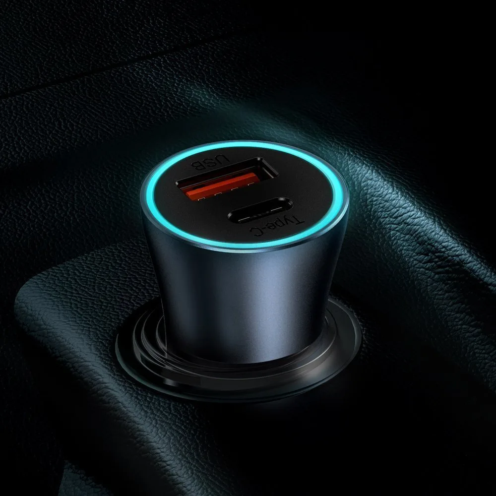40 W PD QC USB-C / USB-Schnellladegerät für das Auto + USB-C-Kabel (grau) 11