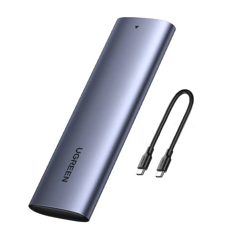 M.2 SuperSpeed 10 Gbps SSD-tok + 0,5 m-es USB-C kábel, szürke M.2 SuperSpeed 10 Gbps SSD-tok + 0,5 m-es USB-C kábel, szürke