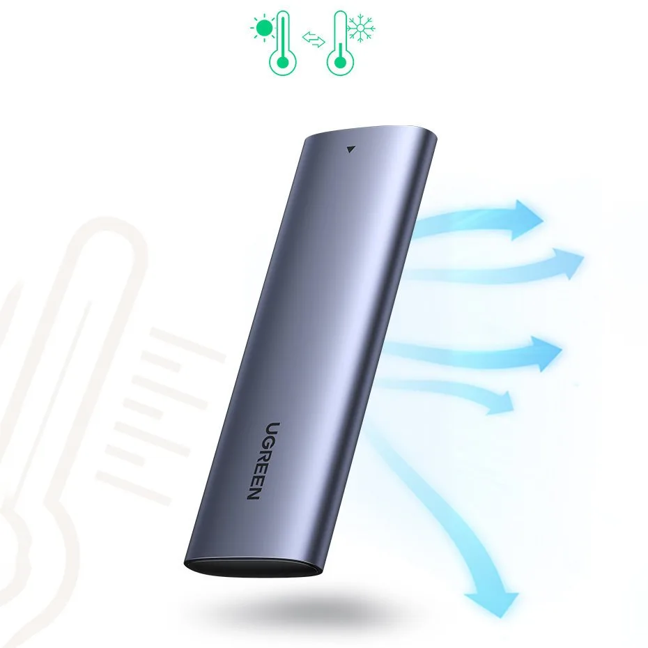M.2 SuperSpeed 10 Gbps SSD-tok + 0,5 m-es USB-C kábel, szürke 11