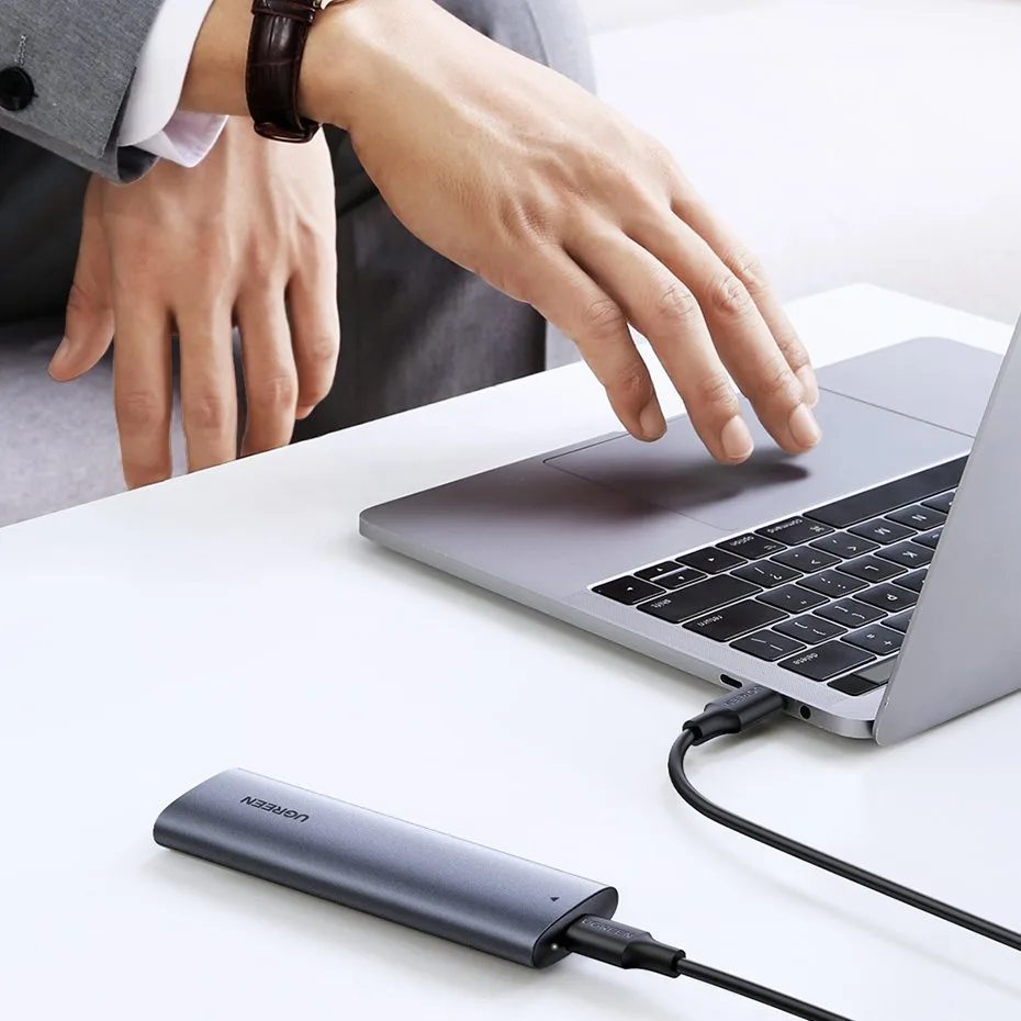 M.2 SuperSpeed 10 Gbps SSD-tok + 0,5 m-es USB-C kábel, szürke 4