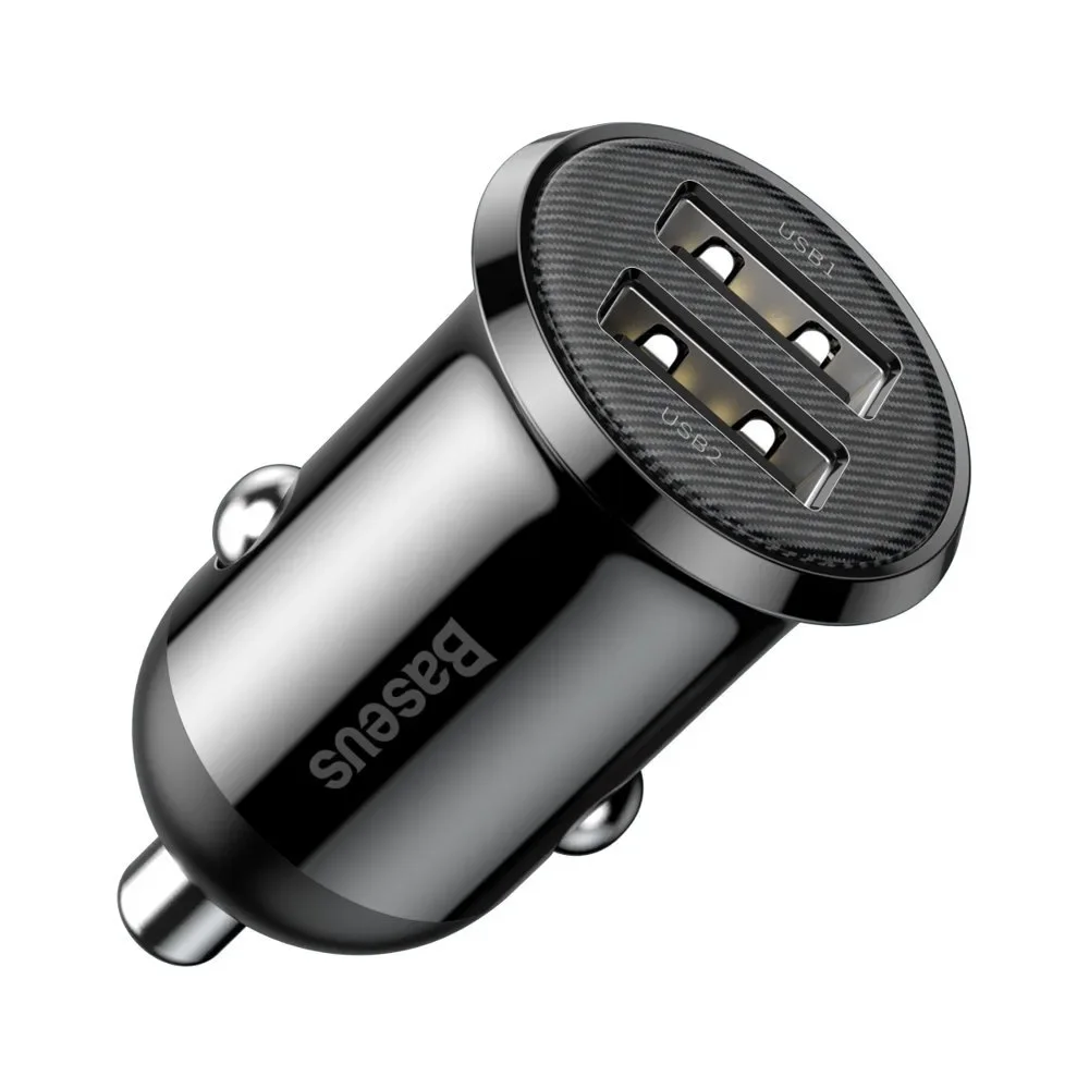 Grain PRO 2x USB 4,8 A autós töltő, fekete Grain PRO 2x USB 4,8 A autós töltő, fekete