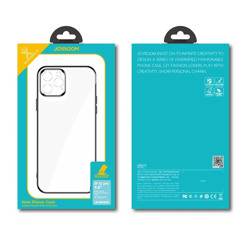 Ultra cienkie przezroczyste etui z metaliczną ramką do iPhone 12 Pro Max złoty 5