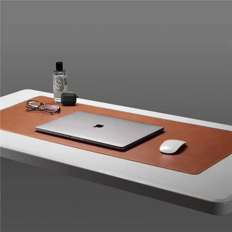 Csúszásgátló gamer laptop egérpad asztalra, 90x40 cm, barna 10