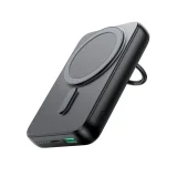 10000 mAh-s, 20 W-os MagSafe vezeték nélküli powerbank állvánnyal + USB-C kábellel, fekete