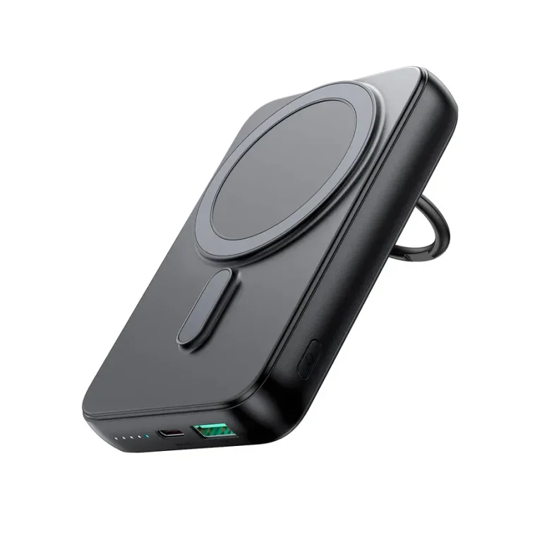 10000 mAh-s, 20 W-os MagSafe vezeték nélküli powerbank állvánnyal + USB-C kábellel, fekete