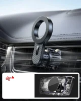 Magnetsko držače za automobil za iPhone s MagSafe za ventilaciju, crni 10