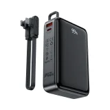 20000mAh M4 PD 67W Power Bank s ugrađenim USB-C kabelom, crna 3