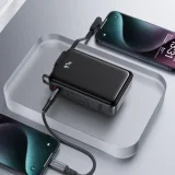 20000mAh M4 PD 67W Power Bank s ugrađenim USB-C kabelom, crna 9