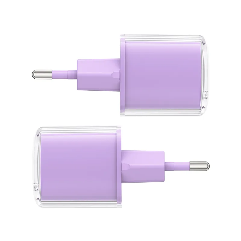 PD 30 W GaN3 USB-C fali töltő kijelzővel, lila 2