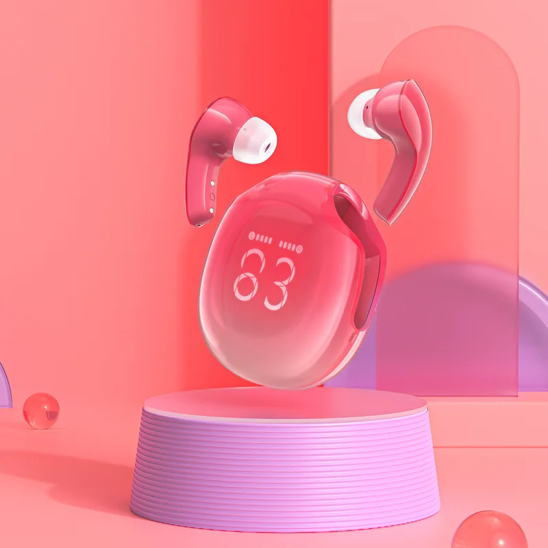T9 Bluetooth 5.3 Wireless Earbuds USB-C Red 7