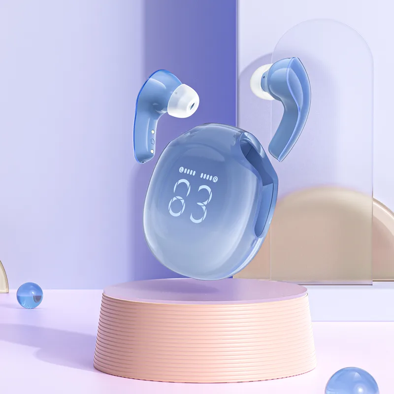 T9 Bluetooth 5.3 vezeték nélküli fülhallgató USB-C csatlakozóval, kék 7