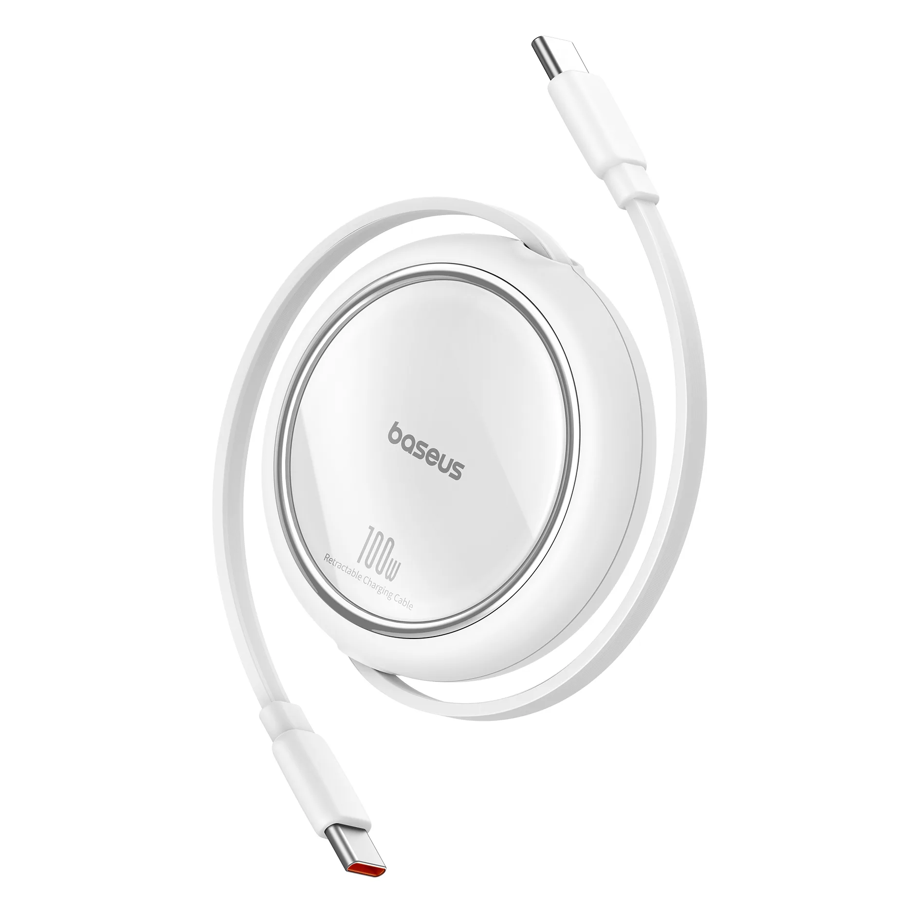 Free2Draw Mini 1 m-es fehér 100 W-os USB-C visszahúzható kábel