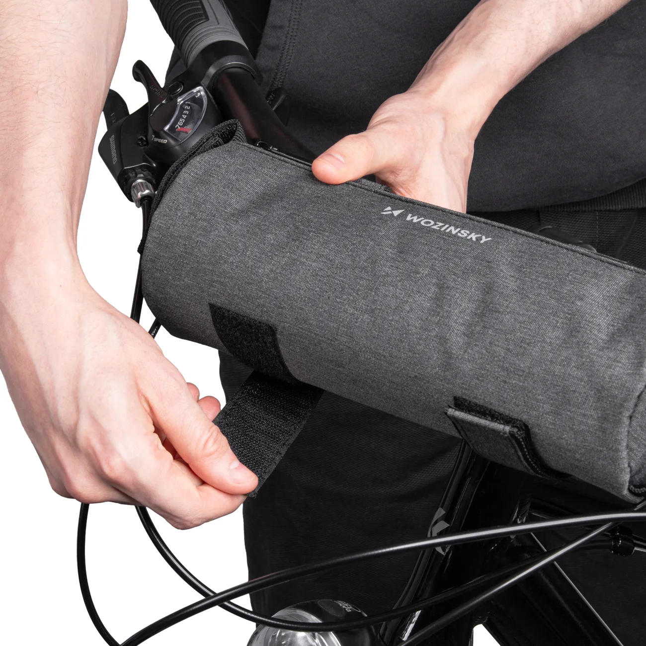 Thermische Fahrradflaschentasche, zur Befestigung am Rahmen oder Lenker, 0,7 l, grau 4