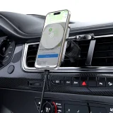 2-in-1-Autohalterung mit induktivem Ladegerät für Smartphone und Smartwatch MagSafe Qi Schwarz 6