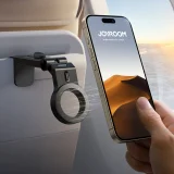 Uchwyt magnetyczny na telefon podróżny do samolotu na stolik i oparcie czarny 8
