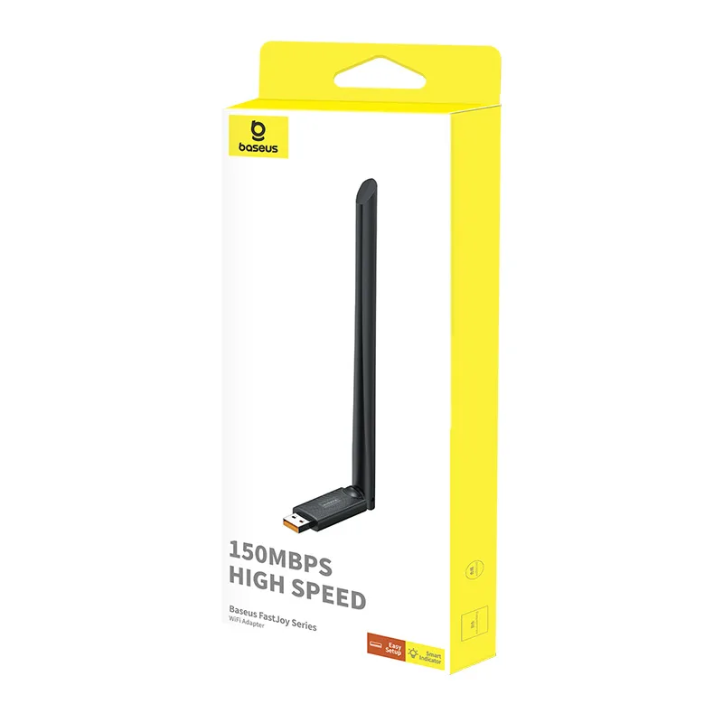 Placă de rețea WiFi externă USB de 2,4 GHz, 150 Mbps, cu antenă de 6 dBi, negru 10