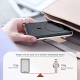 Kicsi, könnyű, 5000 mAh-s MagSafe USB-A USB-C vezeték nélküli power bank, ezüst 6