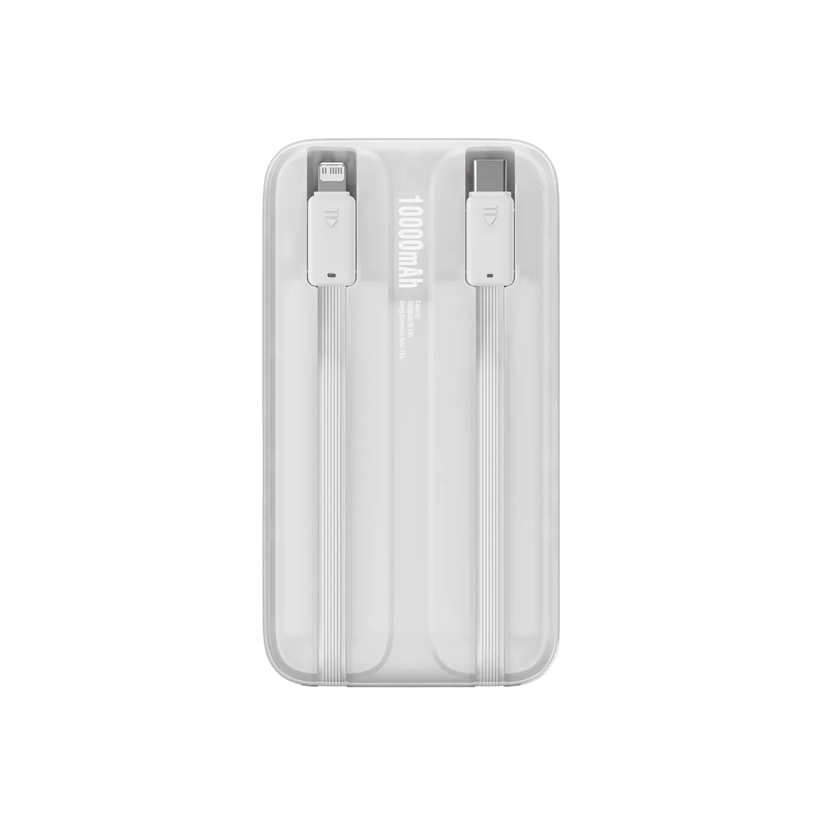 Power bank din seria Comet de 10000 mAh și 22,5 W cu afișaj + cablu alb USB-A la USB-C de 0,3 m 3