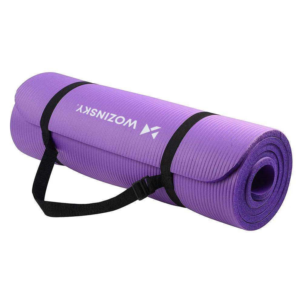 Jóga- és fitnesz szőnyeg 181 x 63 x 0,9 cm, lila