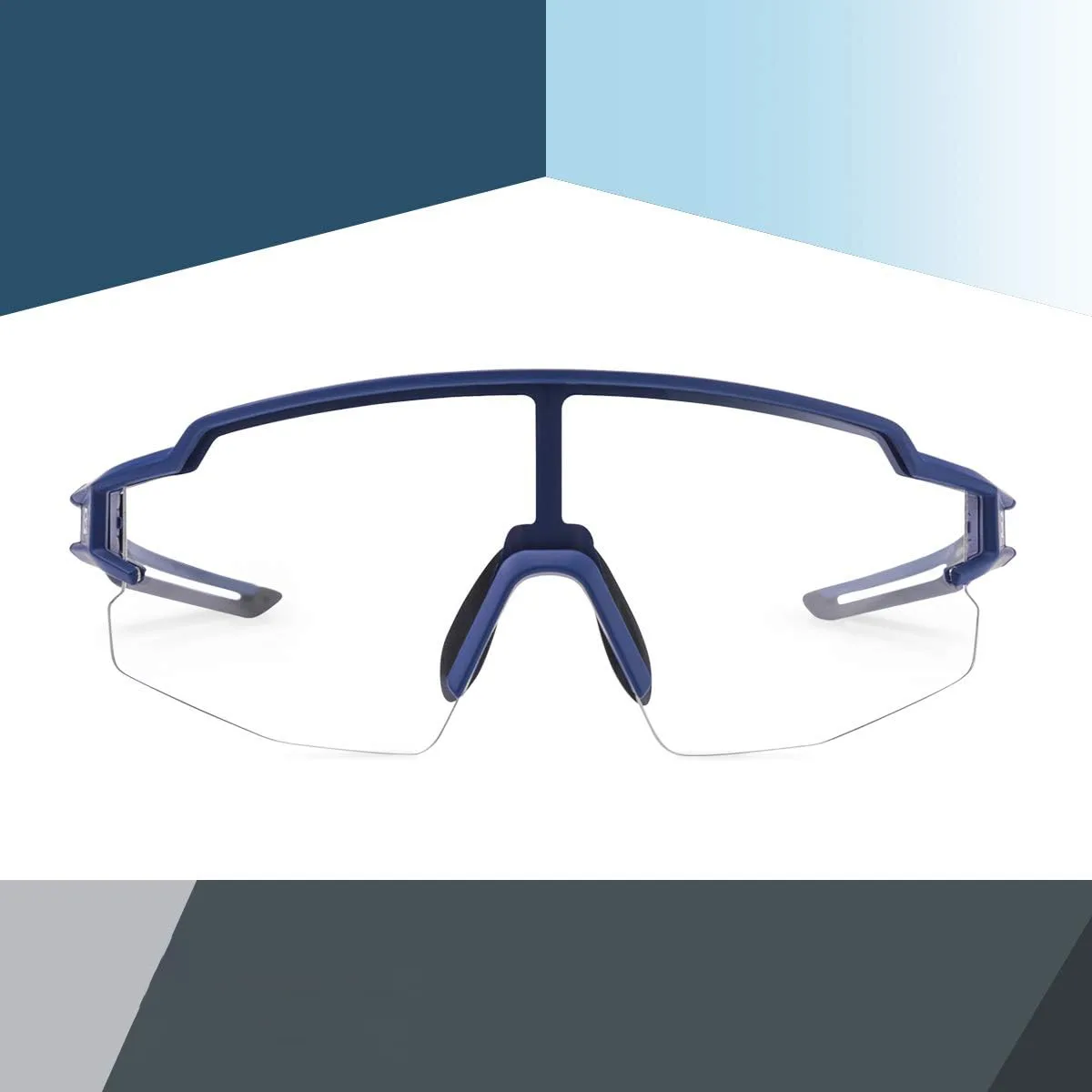 Photochromic cycling glasses with UV 400, UVA, and UVB filters, blue 2
