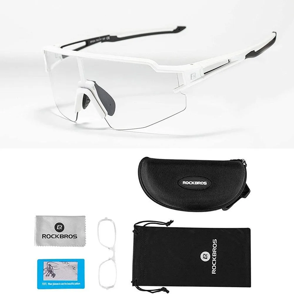 Photochromic cycling glasses with UV 400, UVA, and UVB filters, white 3