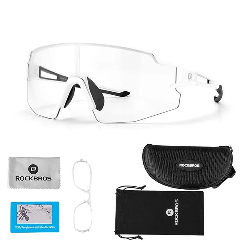 Photochromic cycling glasses with UV 400, UVA, and UVB filters, white 4