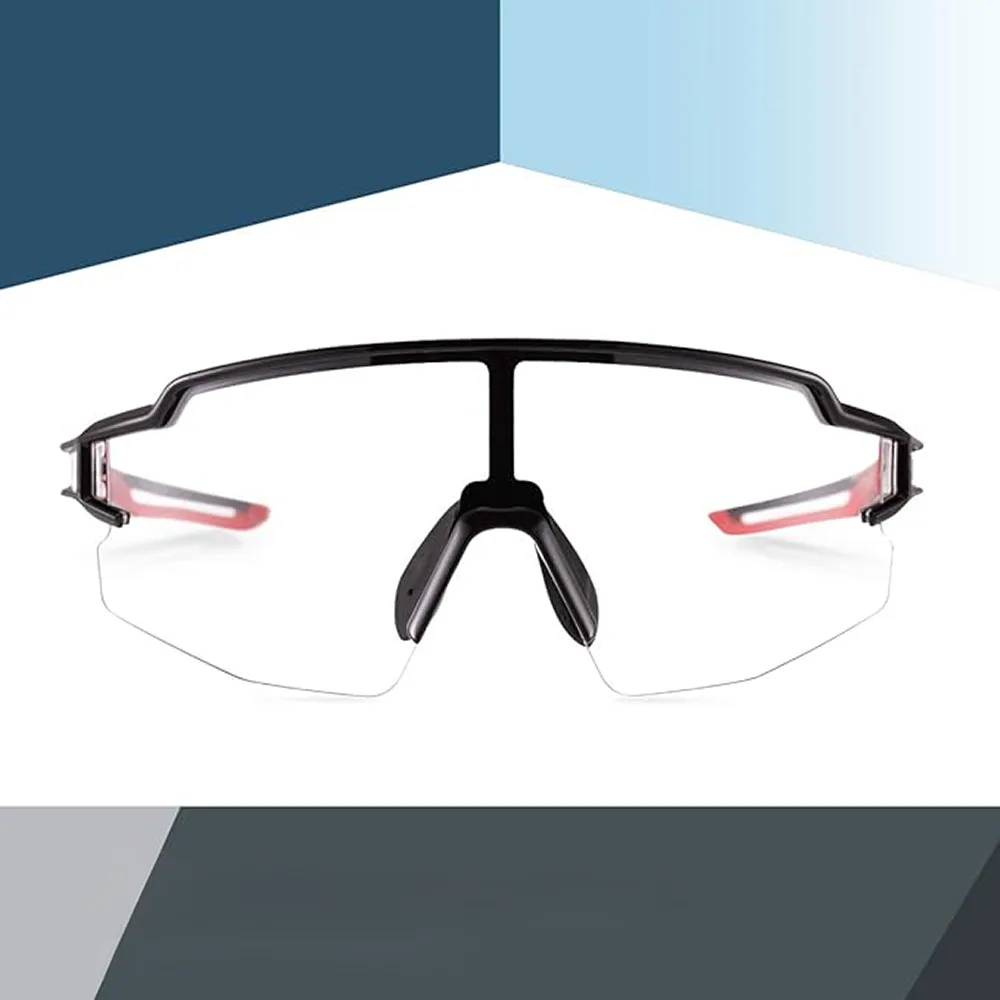 Photochromic cycling glasses with UV 400, UVA, and UVB filters, black and red 4
