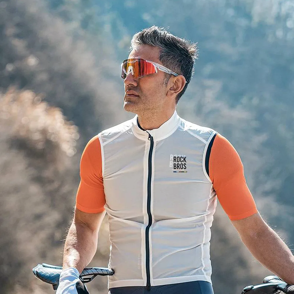 Biele cyklistické slnečné okuliare s polarizáciou a filtrom UV 400 6