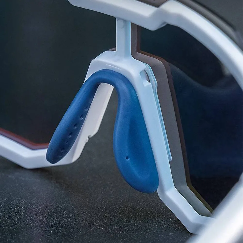 Biele cyklistické slnečné okuliare s polarizáciou a filtrom UV 400 8