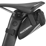 Kleine 0,2-Liter-Fahrradtasche für Kleinteile und Werkzeuge, unter dem Sattel, schwarz