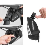 Kleine 0,2-Liter-Fahrradtasche für Kleinteile und Werkzeuge, unter dem Sattel, schwarz 4