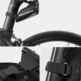 Kleine 0,2-Liter-Fahrradtasche für Kleinteile und Werkzeuge, unter dem Sattel, schwarz 5